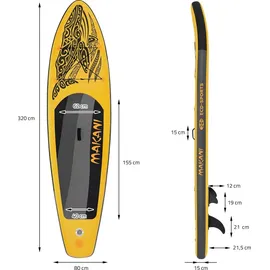 ECD Germany SUP Board Makani 320 x 80 x 15 cm gelb