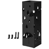 Songmics Rainold Schirmständer 15,5 x 15,5 x 49 cm schwarz
