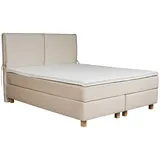 Home Affaire Boxspringbett »Nele« inkl. Topper im schlichtem Design beige