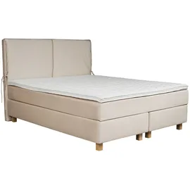 Home Affaire Boxspringbett »Nele« inkl. Topper im schlichtem Design beige