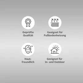 HANSE HOME Waschbare In- & Outdoor Fußmatte Uni einfarbig Fußabtreter Schmutzfangmatte Türmatte Schmutzfänger Eingangsteppich Anti-Rutsch Größen, 90x150 cm, Silbergrau