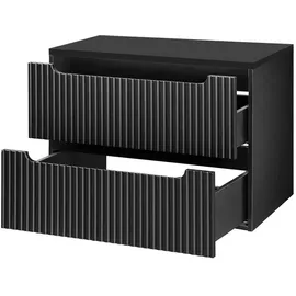 [en.casa] Waschbeckenunterschrank Skelbolu 80,4 x 59,5 x 40 cm Schwarz