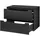[en.casa] Waschbeckenunterschrank Skelbolu 80,4 x 59,5 x 40 cm Schwarz