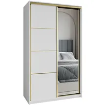 masseno Schwebetürenschrank VARO 120 x 205 x 60 cm Weiß