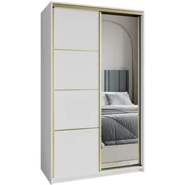 masseno Schwebetürenschrank VARO 120 x 205 x 60 cm Weiß