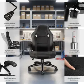 Tectake Benny Kunstleder Schwarz