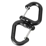 Doppelclip Carabiner | 360 ° drehbarer Outdoor -Hakenclip | Mehrnutzungs-Schlüsselbundclips | Bergsteigen -Schnalle -Rucksack | Schnallencampingzubehör | Carabiner für Rucksäcke Hunde