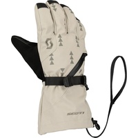 Scott Ultimate Premium Kinder Snowmobil Handschuhe, grau-beige, Größe L