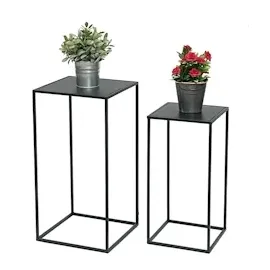 DanDiBo Ambiente Blumenhocker 96312 2er Set 40 x 40 cm Schwarz
