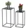 DanDiBo Ambiente Blumenhocker 96312 2er Set 40 x 40 cm Schwarz