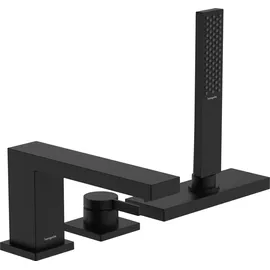 Hansgrohe Tecturis E 3-Loch Einhebel-Wannenrandmischer, mit sBox, mattschwarz
