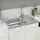 vidaXL Spüle mit Abtropffläche 800 x 500 x 155 mm Silber