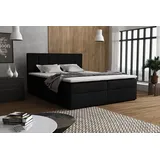 venasi Lisa Boxspringbett mit Bettkästen H2/H3 Matratze SCHWARZ - Schwarz