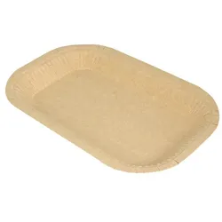 MONOUSO - Pappschale Anti-Fett Kraft 15x23cm 245g/m2 (50 Stück)
