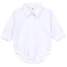 TupTam Baby Body Langarm Jungen mit Kragen – Hemdbody für Babys aus Baumwolle – Body Baby Festlich, Farbe: Weiß, Kinder Größe: 86 - 86