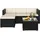 Yaheetech 5er-Loungeset Rattan schwarz/beige