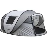 Camping Zelt für 4–6 Personen, Pop up Zelt mit Belüftungsfenstern