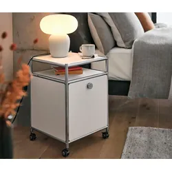 Tchibo - Rollcontainer Metall »Cn3« mit Klappe - 40x40x58cm - chrom - Stahl / Aluminium / Kunststoff