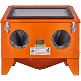 Mophorn - 40 Gallonen Sandstrahlkabine, 40-120 Psi Tragbare Tisch-sandstrahlkabine, Hochleistungs-sandstrahler Aus Stahl Mit Strahlpistole Und 4 Keramikdüsen Zum Entfernen Von Farbe, Flecken Und Rost