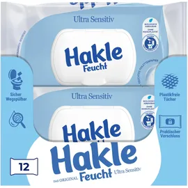 Hakle Feucht ULTRA SENSITIV 12x42 Blatt, Beruhigende Pflege