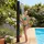 Tectake Solardusche Schwarz 19,5 cm x 47 cm x 222 cm