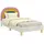 vidaXL Kinderbettgestell mit Kopfteil Creme 80 x 160 cm Samt 42011006