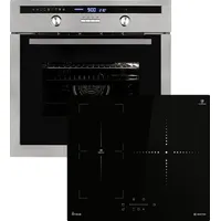 KKT KOLBE Küchentechnik Backofen und Induktionskochfeld SET8013IND593SP - Schwarz