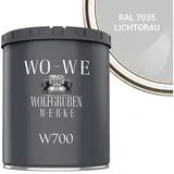 WO-WE Bodenversiegelung Betonfarbe Bodenfarbe Bodenbeschichtung W700, 1-10L, Seidenglänzend grau