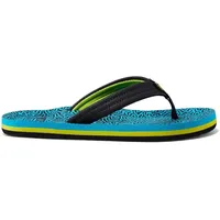Reef Kids Ahi Unisex-Child Beach Flip Flop, Soft Cushion Footbed, Water Friendly, Blau/Koralle, 3 Big Kid - 34 EU