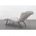 SalesFever Relaxliege 80 x 82 x 180 cm grau mit Kissen