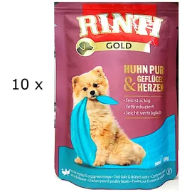 Rinti Gold Huhn Pur & Geflügelherzen 10 x 100 g