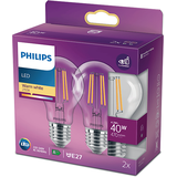 Philips Classic LED Birne E27 4.3-40W/827, 2er-Pack (777593-00)