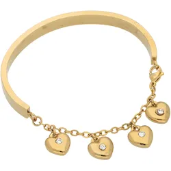 Armreif VIVANCE "Kristall", gold (goldfarben), Armbänder, Damen, Edelstahl