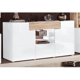 OTTO home Sideboard Toledo 159 x 83,4 x 37 cm Weiß / Schwarz