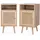sweeek Nachtschrank 2er-Set 40 x 39 x 70 cm Beige