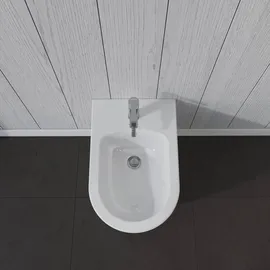 Duravit ME by Starck Wand Bidet, Badkeramik, Weiß Seidenmatt