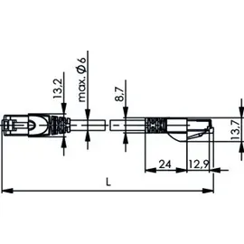 Telegärtner Patchkabel S/FTP 6a ge 1,0m 100007977