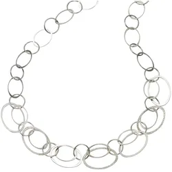Celesta Silber Halskette Silber 925 rhodiniert aus Ringen 45cm lang