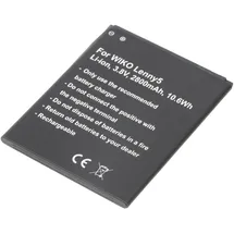 AccuCell Akku passend für WIKO Lenny 5, Li-ion, 3,8V, 2800mAh, 10,6Wh