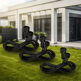 Briloner Verlängerung 3x2 m Connect to Shine 3er Set schwarz