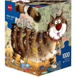 HEYE Puzzle Cat’s Life, Degano, 1000 Puzzleteile, Made in Europe bunt
