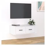 vidaXL TV-Wandschrank Weiß 80x36x25 cm Holzwerkstoff