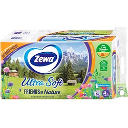 Zewa Toilettenpapier Ultra Soft "FRIENDS OF Nature" 4-lagig, 16 Rollen