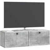 vidaXL TV Möbel Wandmontierter TV-Schrank 98 x 31 x 30 cm Grau Holz, Holzwerkstoff
