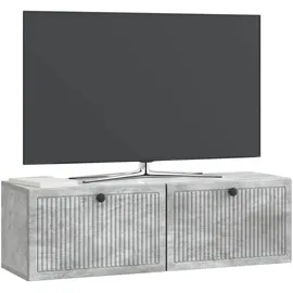 vidaXL TV Möbel Wandmontierter TV-Schrank 98 x 31 x 30 cm Grau Holz, Holzwerkstoff