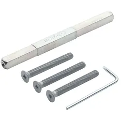 HOPPE Befestigungsset zu Hoppe-Sicherheitsgarnituren ÖNORM - Wechselstift und Schrauben , 92 - 97 mm