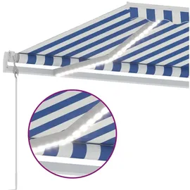 vidaXL Automatische Markise mit LED & Windsensor 600x300 Blau und Weiß