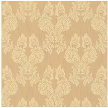 Profhome Textiloptik Tapete Barock 0,53 m x 10 m 5,33 m2 Orange