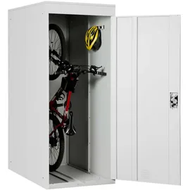 Proregal Fahrradgarage 79x192x122 cm Metall Hellgrau
