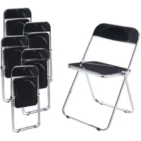 [en.casa] Klappstuhl Pornainen 6 Stk. Schwarz